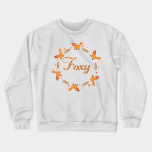 Cute Foxy Fox Wreath Crewneck Sweatshirt